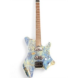 Used 2022 Eart GW2 SATIN BLUE Solid Body Electric Guitar