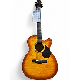 Used Greg Bennett Design by Samick OM-100QCE 2 Tone Sunburst Acoustic Guitar