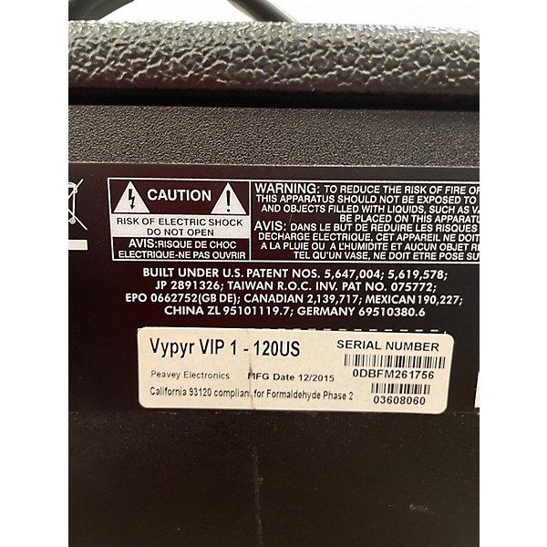 Used Peavey Vypyr VIP 1 20W 1X8 Guitar Combo Amp