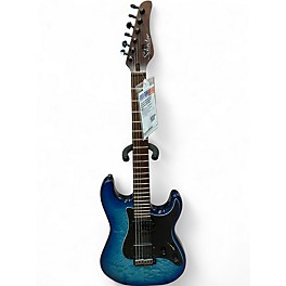 Used 2022 Schecter Guitar Research TRADITIONAL PRO TRANS BLUE BURST Solid Body Electric Guitar