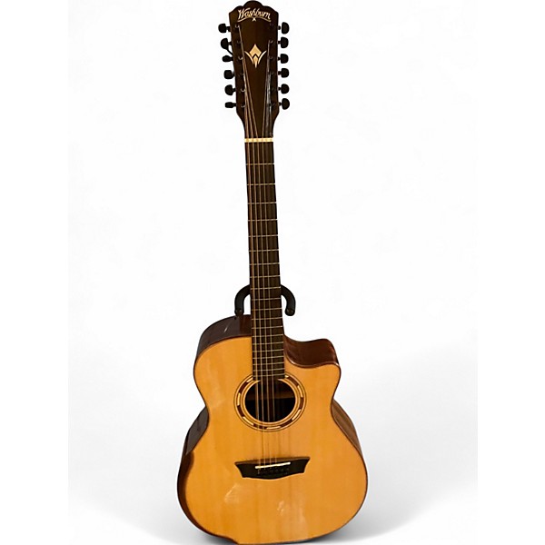 Used Washburn WCG15SCE Natural 12 String Acoustic Electric Guitar