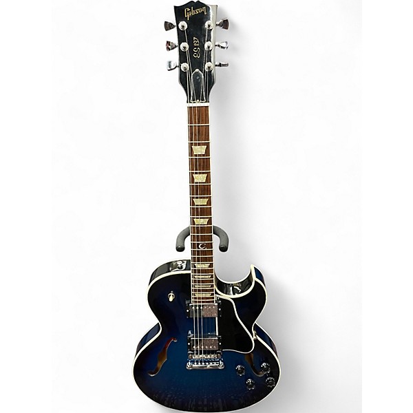 Used Gibson ES137 Blue Hollow Body Electric Guitar,New Products : American Fashion Style Bags On Sale