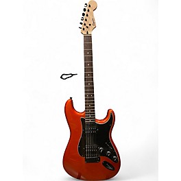 Used Squier Deluxe Stratocaster Metallic Orange Solid Body Electric Guitar