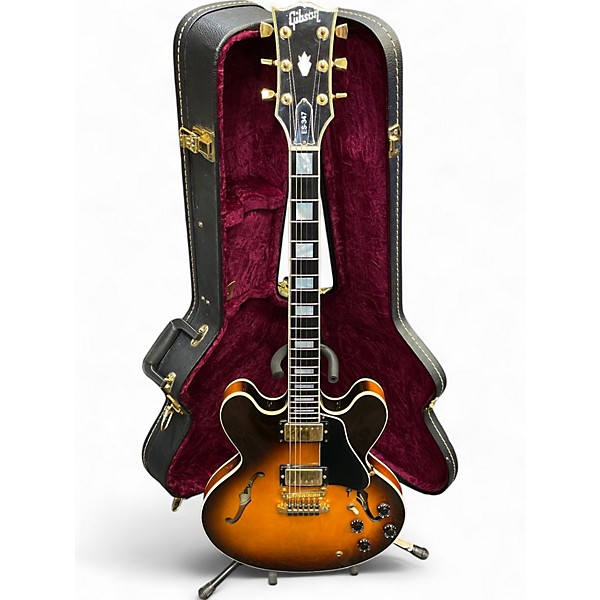 Vintage 1988 Gibson ES-347 Sunburst Hollow Body Electric Guitar