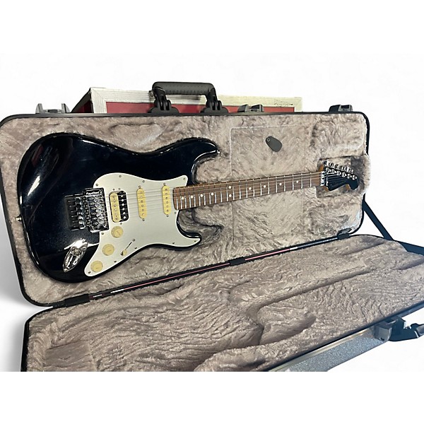 Used 2023 Fender American Ultra Luxe Stratocaster black Solid Body Electric Guitar