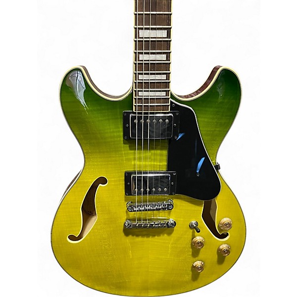 Used Ibanez AS73 Artcore Green Hollow Body Electric Guitar