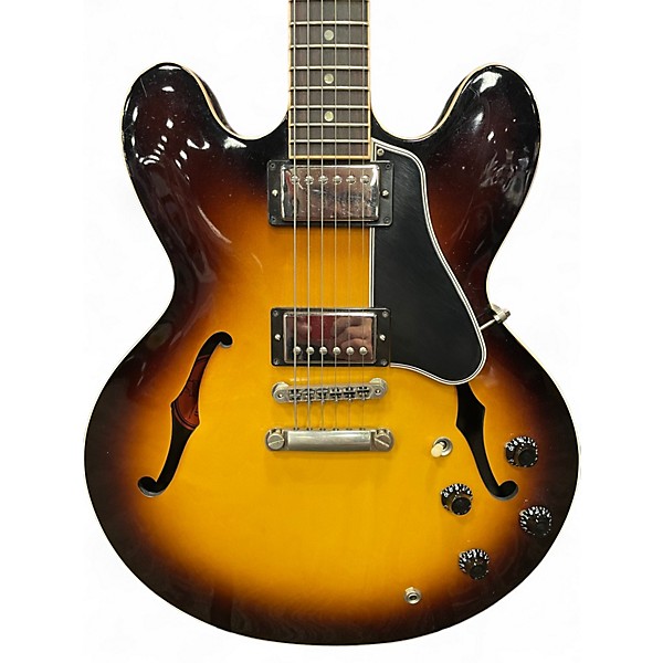 Used 2014 Gibson ES335 Memphis Dot Tobacco Sunburst Hollow Body Electric Guitar