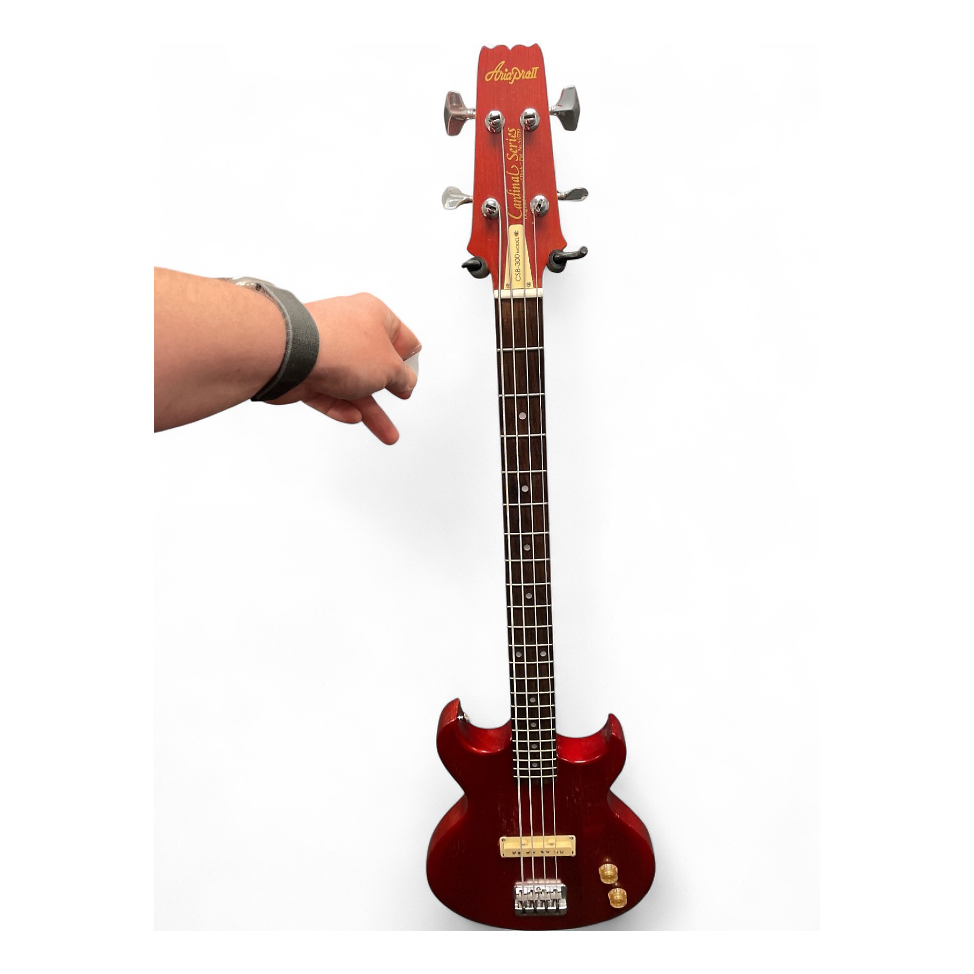 Used Aria Used Aria Pro II CSB-380 Red Electric Bass Guitar