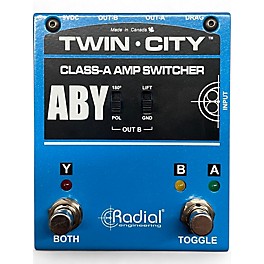 Used Radial Engineering Bones Twin City ABY Bypass Pedal