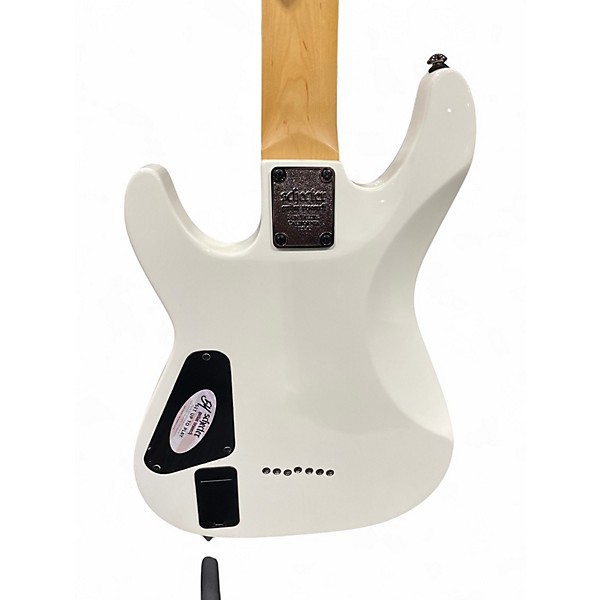 Used Schecter Guitar Research Demon 7 String White Solid Body Electric Guitar