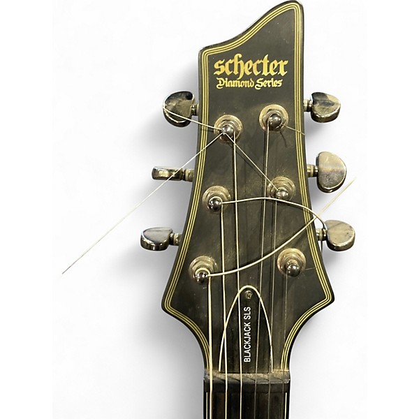 Used Schecter Guitar Research BLACKJACK SLS Black Solid Body Electric Guitar