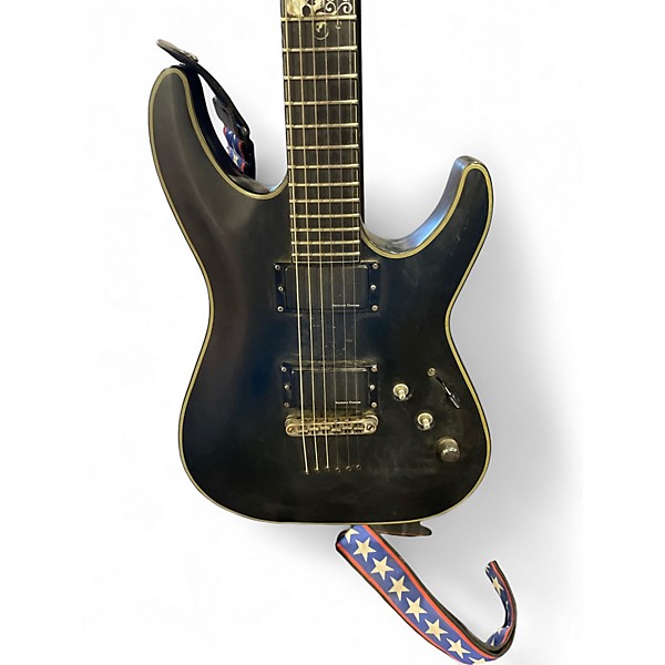 Used Schecter Guitar Research BLACKJACK SLS Black Solid Body Electric Guitar