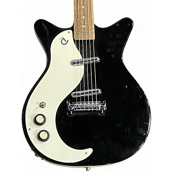 Used Danelectro Stock '59 Black and White Solid Body Electric Guitar