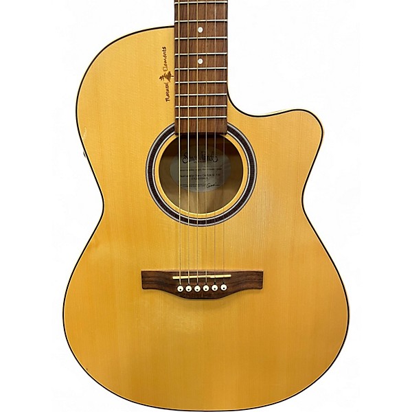 Used Simon & Patrick Heart of Wild Cherry Folk SG T35 Natural Acoustic Electric Guitar