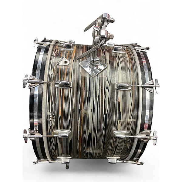 Used 1960s Ludwig  5 Piece Standard  Black and Gold Drum Kit