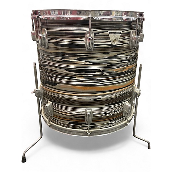 Used 1960s Ludwig  5 Piece Standard  Black and Gold Drum Kit