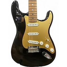 Used 2023 Fender FSR Player Strat Black and Gold Solid Body Electric Guitar