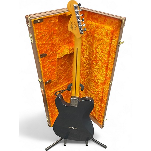 Used Fender Chris Shiflett Telecaster Deluxe Charcoal Frost Metallic Solid Body Electric Guitar
