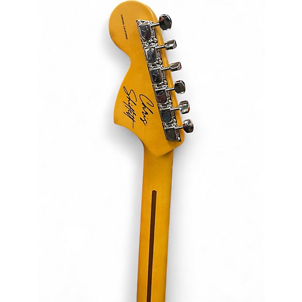 Used Fender Chris Shiflett Telecaster Deluxe Charcoal Frost Metallic Solid Body Electric Guitar