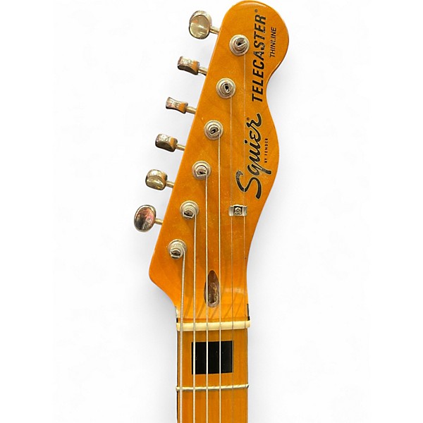 Used Squier Classic Vibe 70s Thinline Telecaster Antique White Hollow Body Electric Guitar