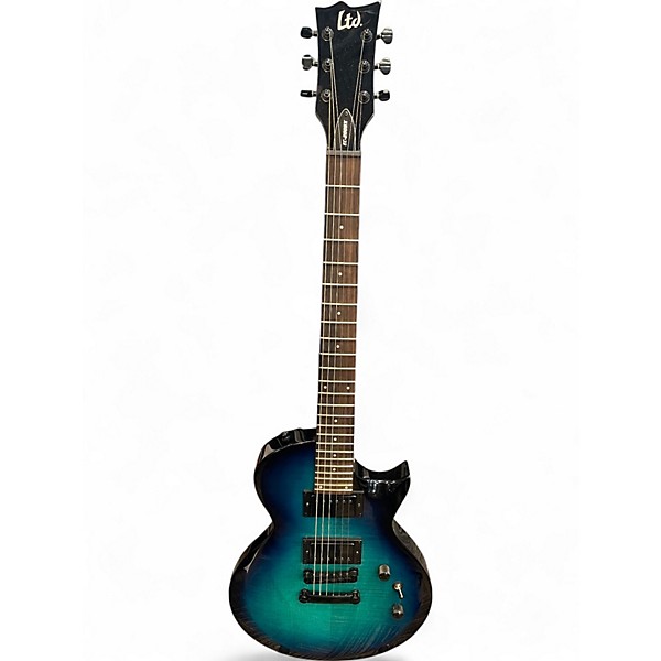 Used ESP LTD EC200 Blue Burst Solid Body Electric Guitar