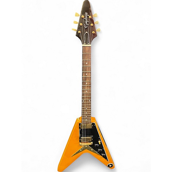 Used Epiphone 1958 Korina Flying V Aged Natural Solid Body Electric Guitar