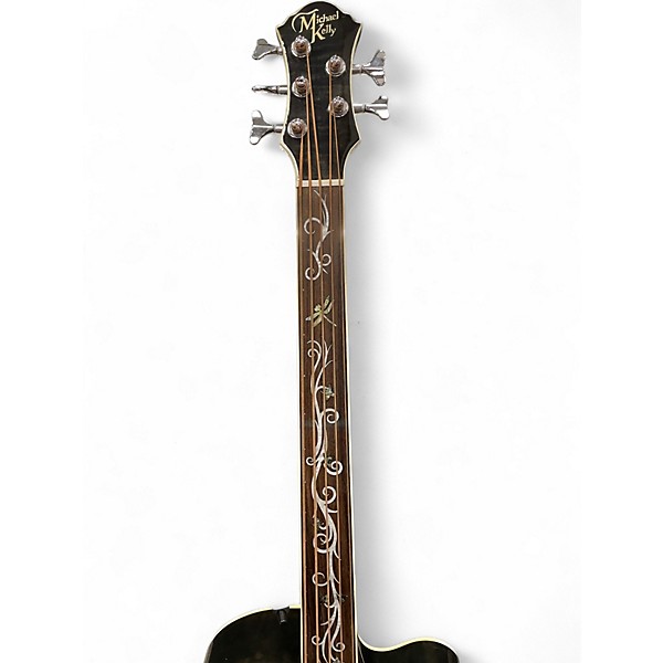 Used Michael Kelly dragonfly 5fl Trans Black Acoustic Bass Guitar