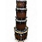 Used Mapex 4 Piece BLACK PANTHER DESIGN LABS CHERRY BOMB GOLD SPARKLE Drum Kit