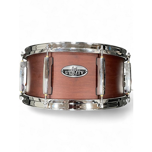 Used Pearl 6.5X14 Modern Utility Maple Snare Brown Drum
