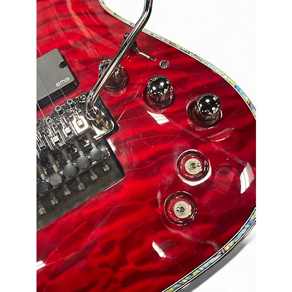 Used Schecter Guitar Research FRS HELLRAISER Red Solid Body Electric Guitar