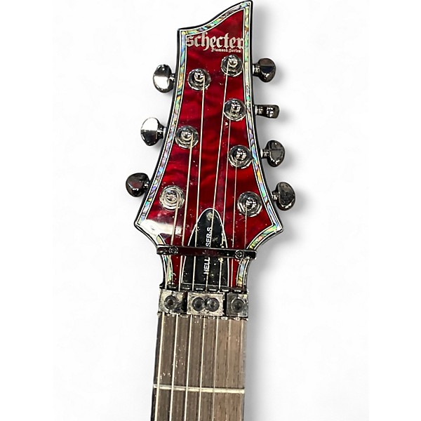 Used Schecter Guitar Research FRS HELLRAISER Red Solid Body Electric Guitar