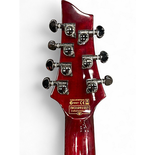 Used Schecter Guitar Research FRS HELLRAISER Red Solid Body Electric Guitar