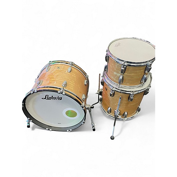 Used Ludwig 3 Piece CLASSIC MAPLE DOWNBEAT Natural Drum Kit