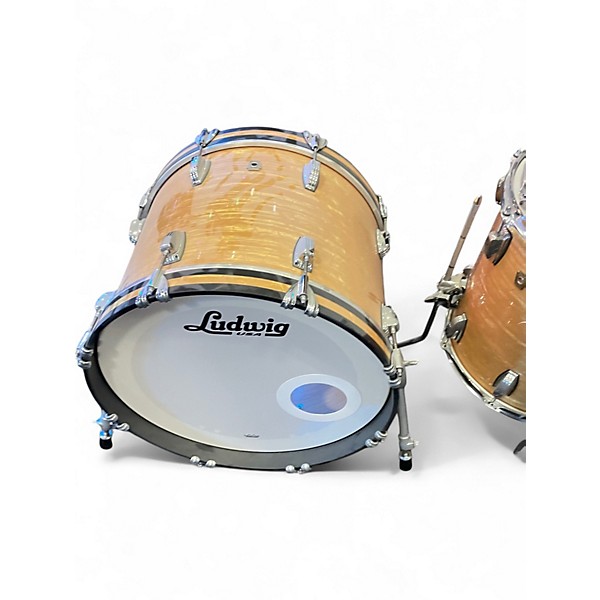 Used Ludwig 3 Piece CLASSIC MAPLE DOWNBEAT Natural Drum Kit