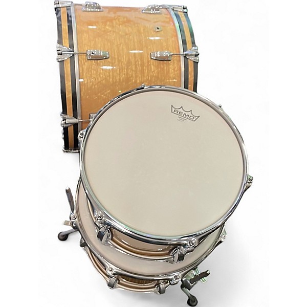 Used Ludwig 3 Piece CLASSIC MAPLE DOWNBEAT Natural Drum Kit