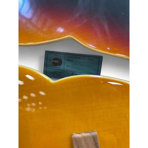 Used Epiphone Emperor II Joe Pass Signature Vintage Sunburst Hollow Body Electric Guitar