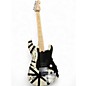 Used 2022 EVH Striped Series Frankie BLACK AND WHITE STRIPES Solid Body Electric Guitar thumbnail