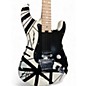 Used 2022 EVH Striped Series Frankie BLACK AND WHITE STRIPES Solid Body Electric Guitar