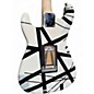 Used 2022 EVH Striped Series Frankie BLACK AND WHITE STRIPES Solid Body Electric Guitar