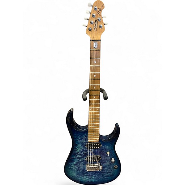 Used Sterling by Music Man JP150 Trans Blue Solid Body Electric Guitar