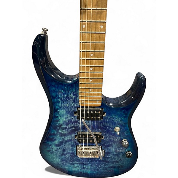 Used Sterling by Music Man JP150 Trans Blue Solid Body Electric Guitar