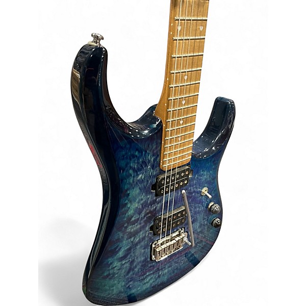 Used Sterling by Music Man JP150 Trans Blue Solid Body Electric Guitar