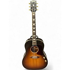 Vintage 1969 Gibson J160E 3 Tone Sunburst Acoustic Electric