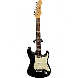 Used Stagg 3 PICKUP DOUBLE CUT BLACK Solid Body Electric Guitar