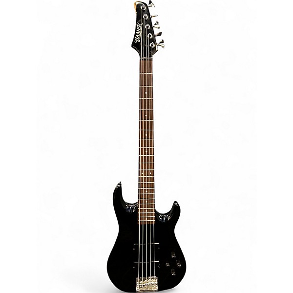Used Hamer SLAMMER 5 STRING BASS Black Electric Bass Guitar