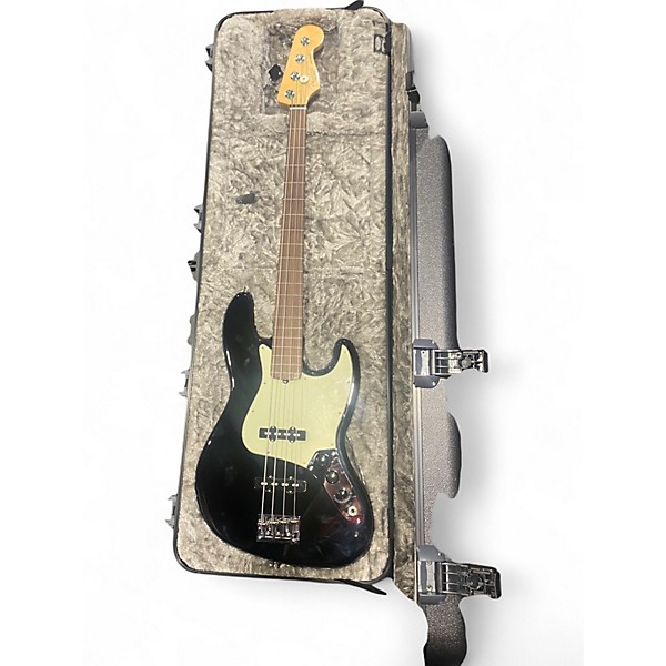 Used Fender American Professional Jazz Bass Black Electric Bass Guitar