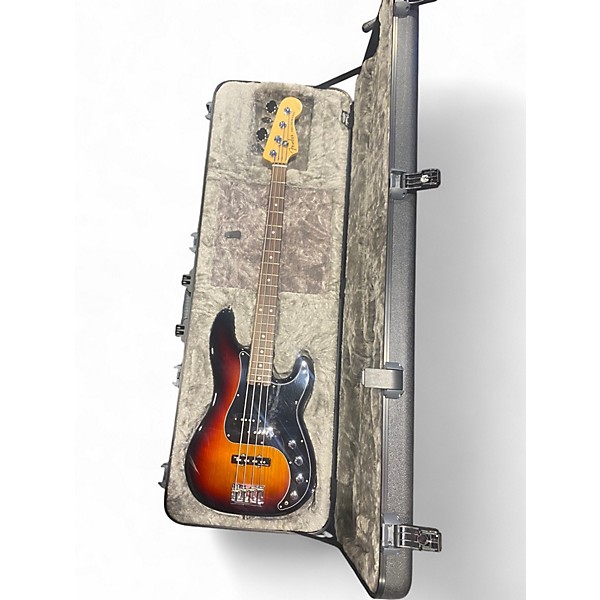 Used Fender American Elite Precision Bass 3 Color Sunburst Electric Bass Guitar