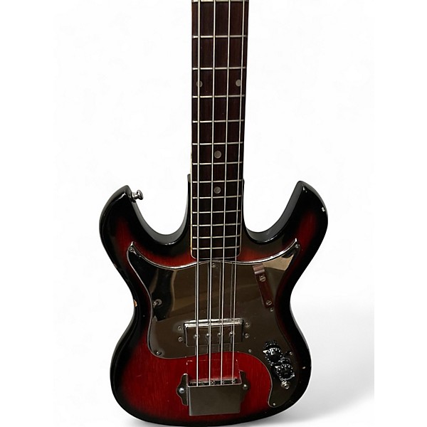 Used Kay Double Cut Sunburst Electric Bass Guitar