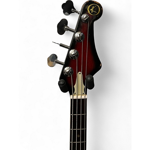 Used Kay Double Cut Sunburst Electric Bass Guitar
