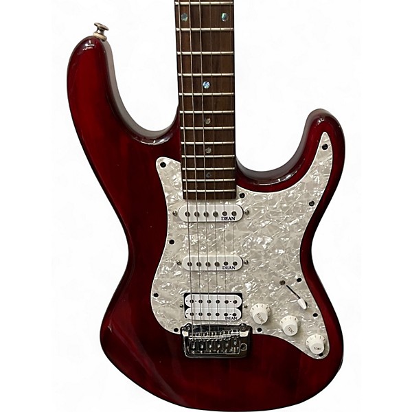 Used Dean Avalanche Crimson Red Trans Solid Body Electric Guitar